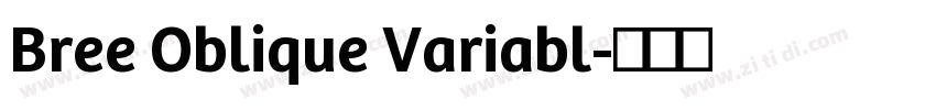 Bree Oblique Variabl字体转换